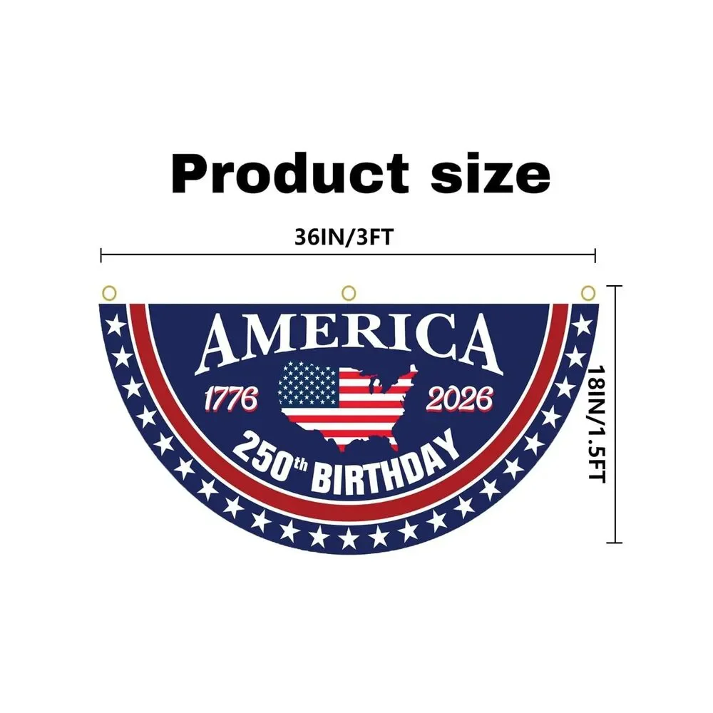 250th Anniversary USA Bundle: 1.5x3' Bunting Flag & 12x18